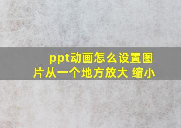 ppt动画怎么设置图片从一个地方放大 缩小